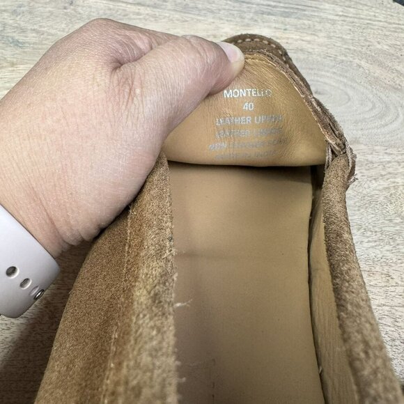 Aquila Montello Mens Brown Suede driving shoes Size 40 Leather Upper Rubber Sole - Picture 2 of 8